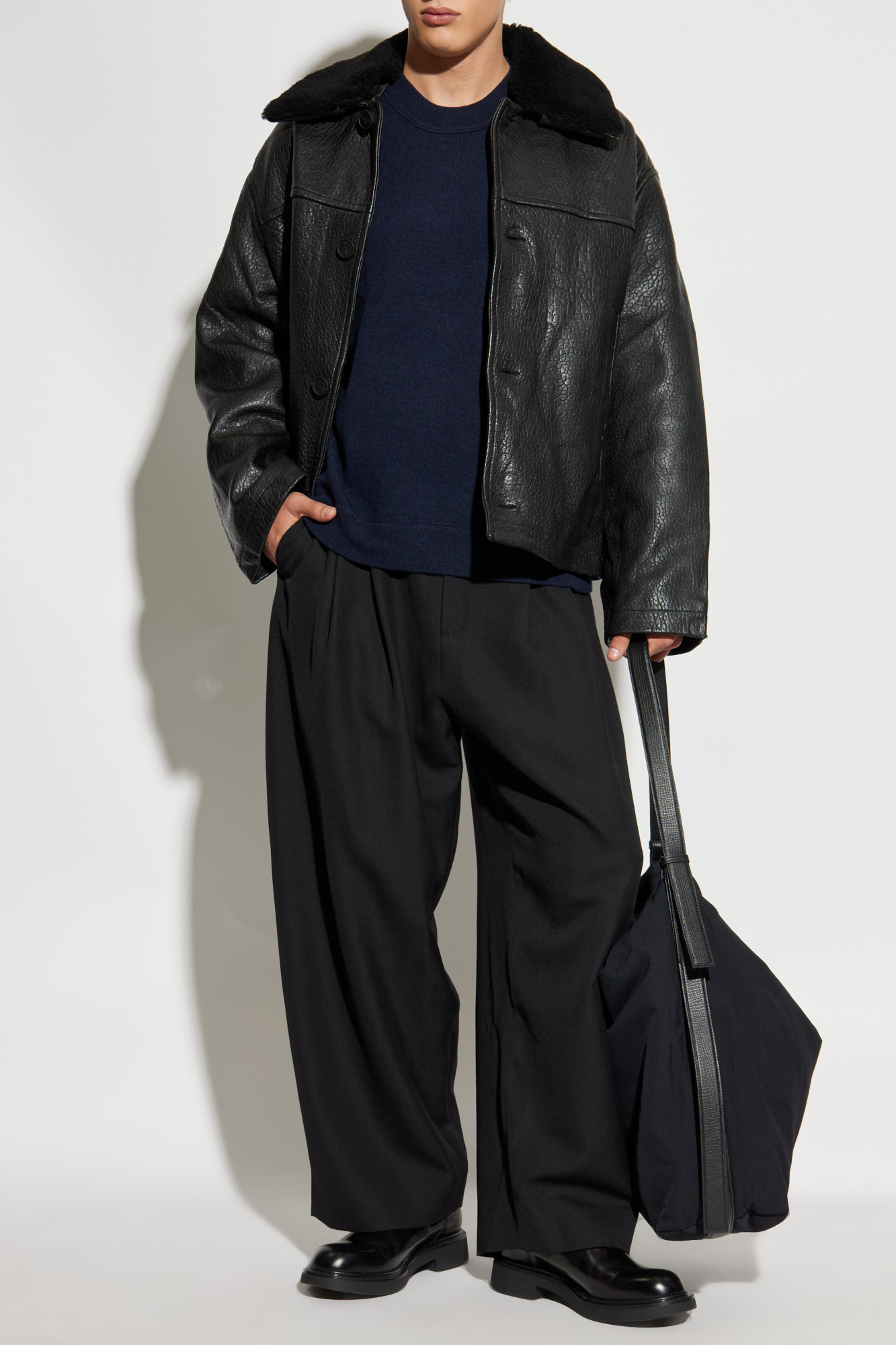 Studio Nicholson Leather jacket 'Del' | Men's Clothing | Vitkac